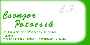 csongor potocsik business card